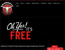 Tablet Screenshot of crossfitfrontier.com